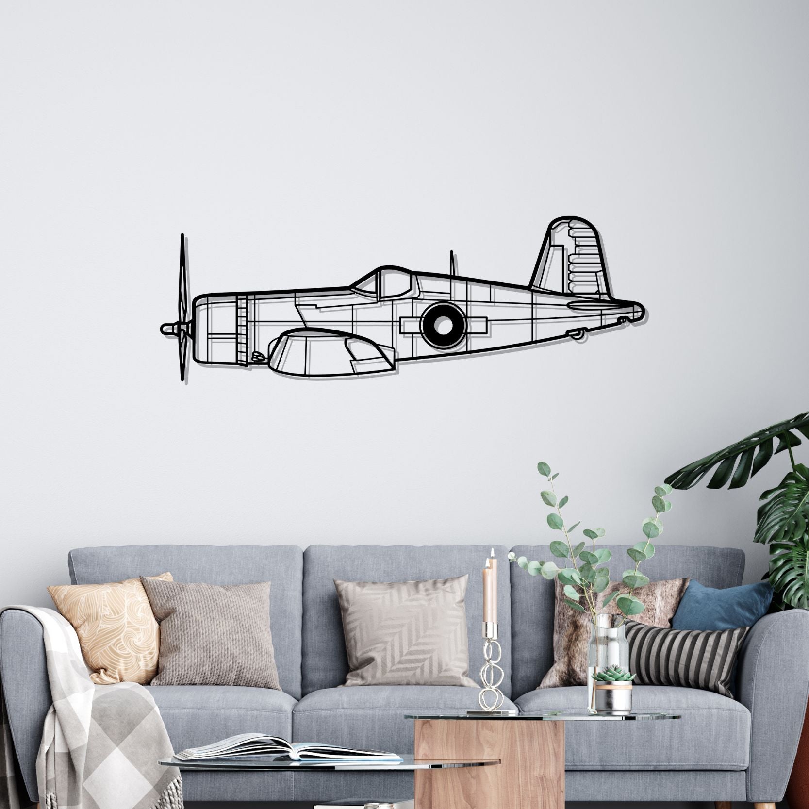 FG-1D Corsair Silhouette Metal Wall Art – aircraftvibes