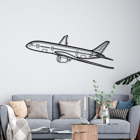 787 Angle Silhouette Metal Wall Art