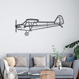 J-3 Cub Silhouette Metal Wall Art