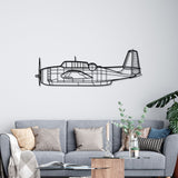 TBM-3N Avenger Silhouette Metal Wall Art