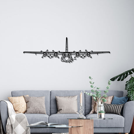 AC-130U Front Silhouette Metal Wall Art