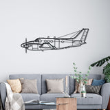 King Air C90A Silhouette Metal Wall Art