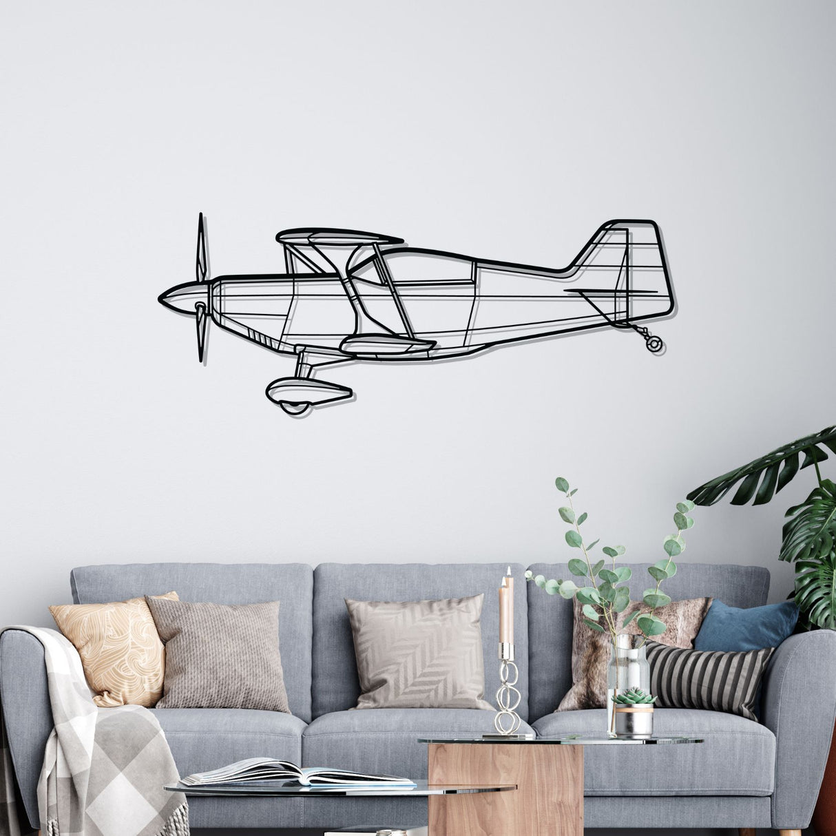 Pitts S2-C Silhouette Metal Wall Art