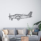 PA-28 Silhouette Metal Wall Art