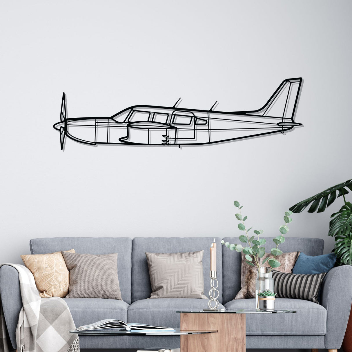 PA32R-301 Silhouette Metal Wall Art