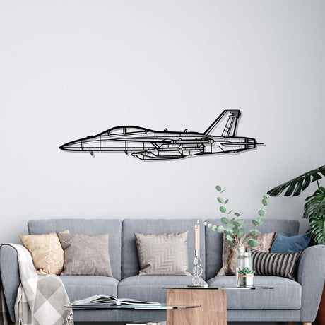 EA-18 Growler Silhouette Metal Wall Art