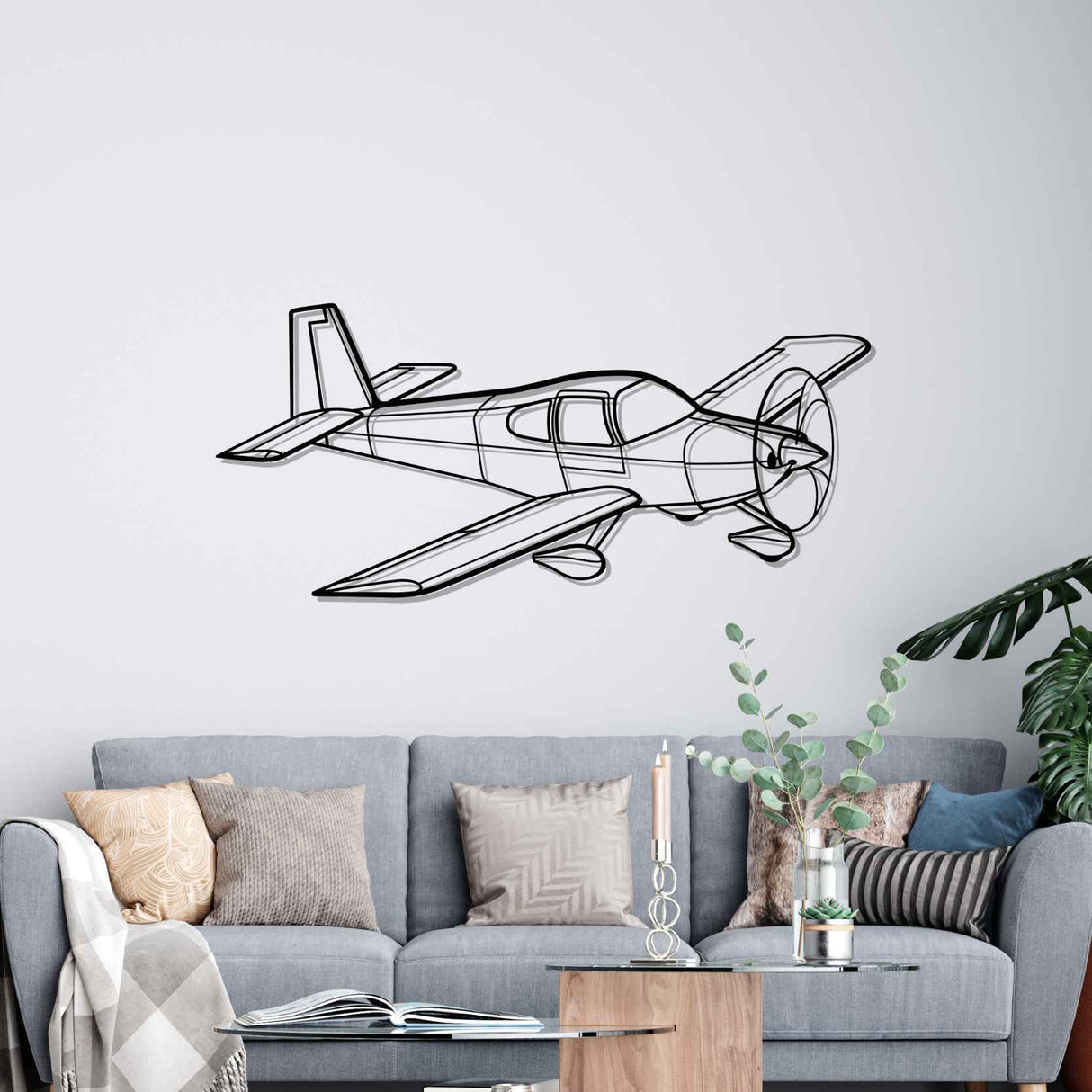 RV-10 Angle Silhouette Metal Wall Art