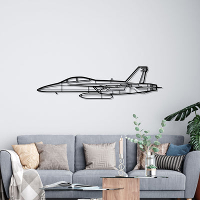 F/A-18F Super Hornet Silhouette Metal Wall Art