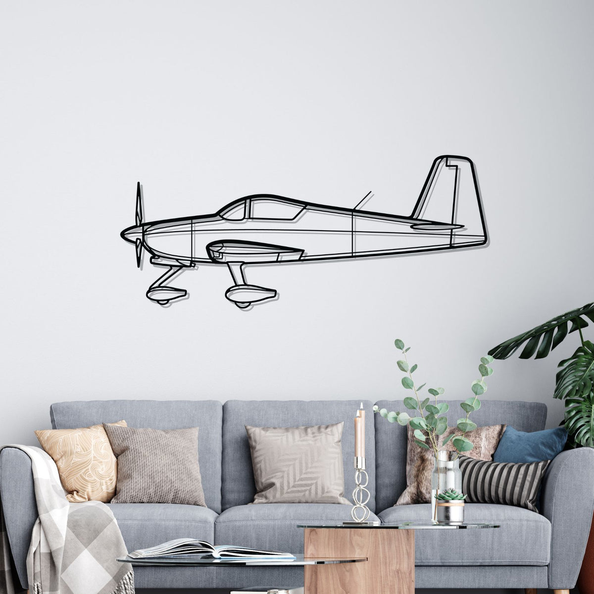 RV-7 Silhouette Metal Wall Art
