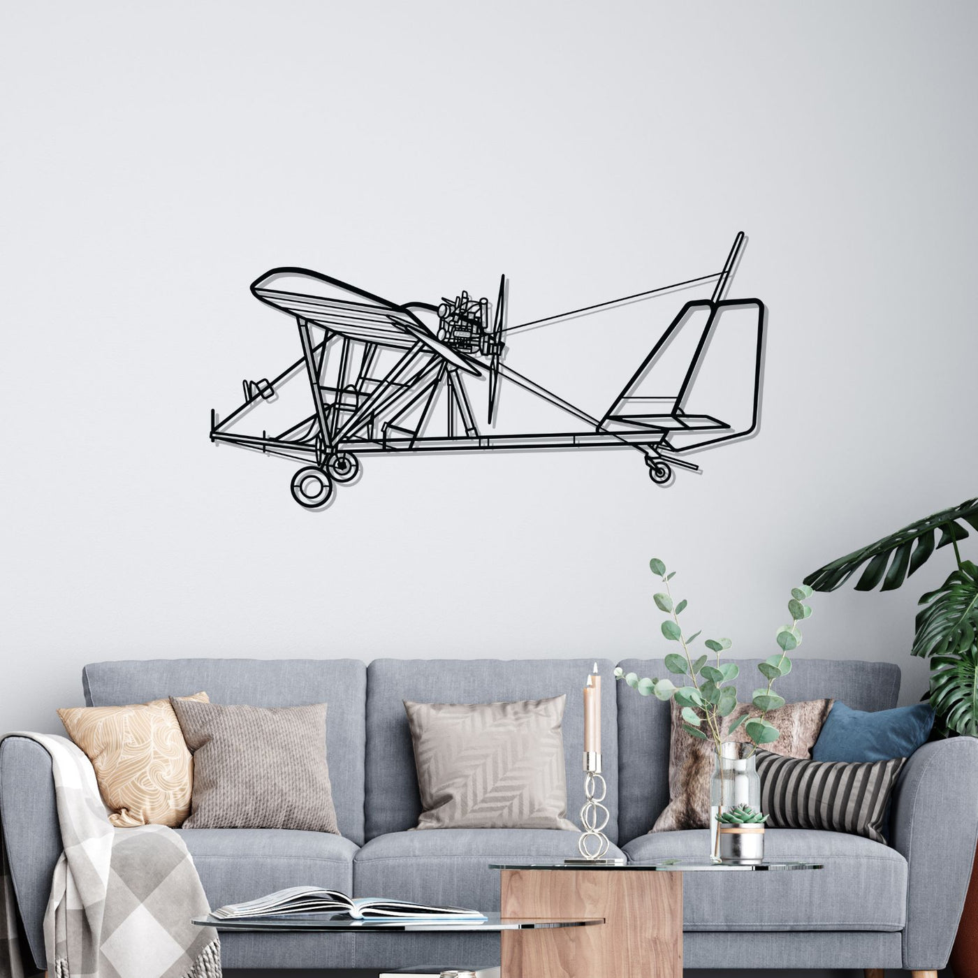 Dragonfly C Silhouette Metal Wall Art