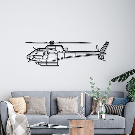 AS 350 B3 Silhouette Metal Wall Art