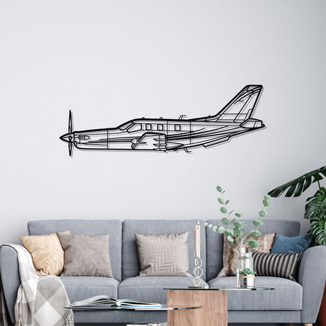 TBM 850 Silhouette Metal Wall Art