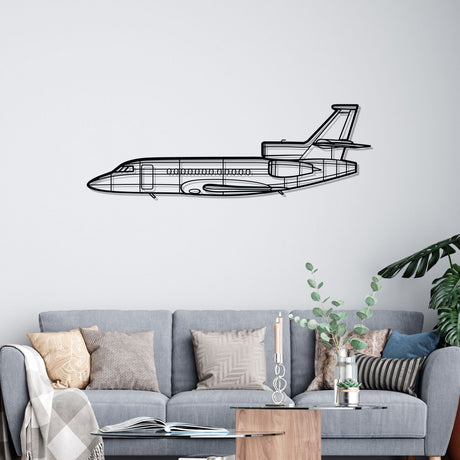 Falcon 900EX Silhouette Metal Wall Art