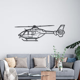 EC135T2 Silhouette Metal Wall Art