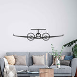 King Air 350 Front Silhouette Metal Wall Art