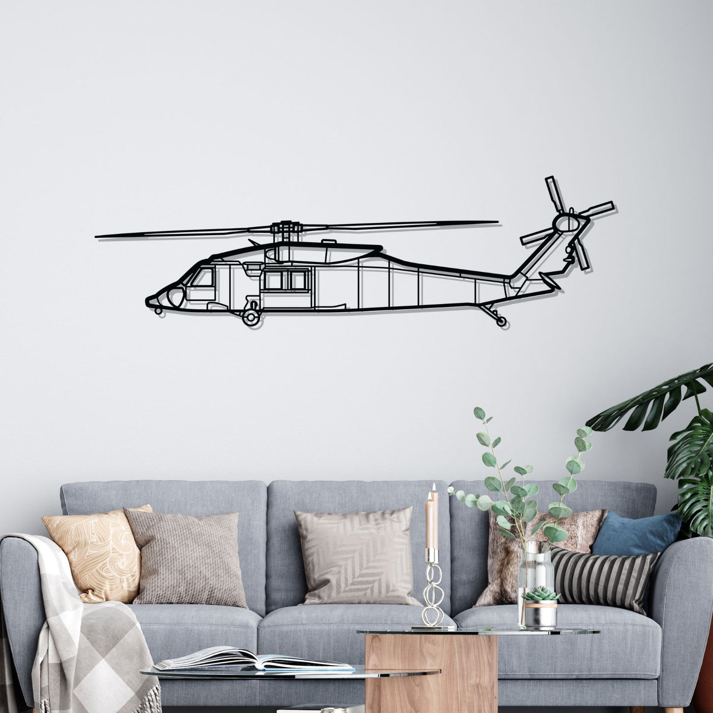 HH-60M Silhouette Metal Wall Art