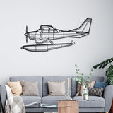 206 Turbo Stationair Silhouette Metal Wall Art