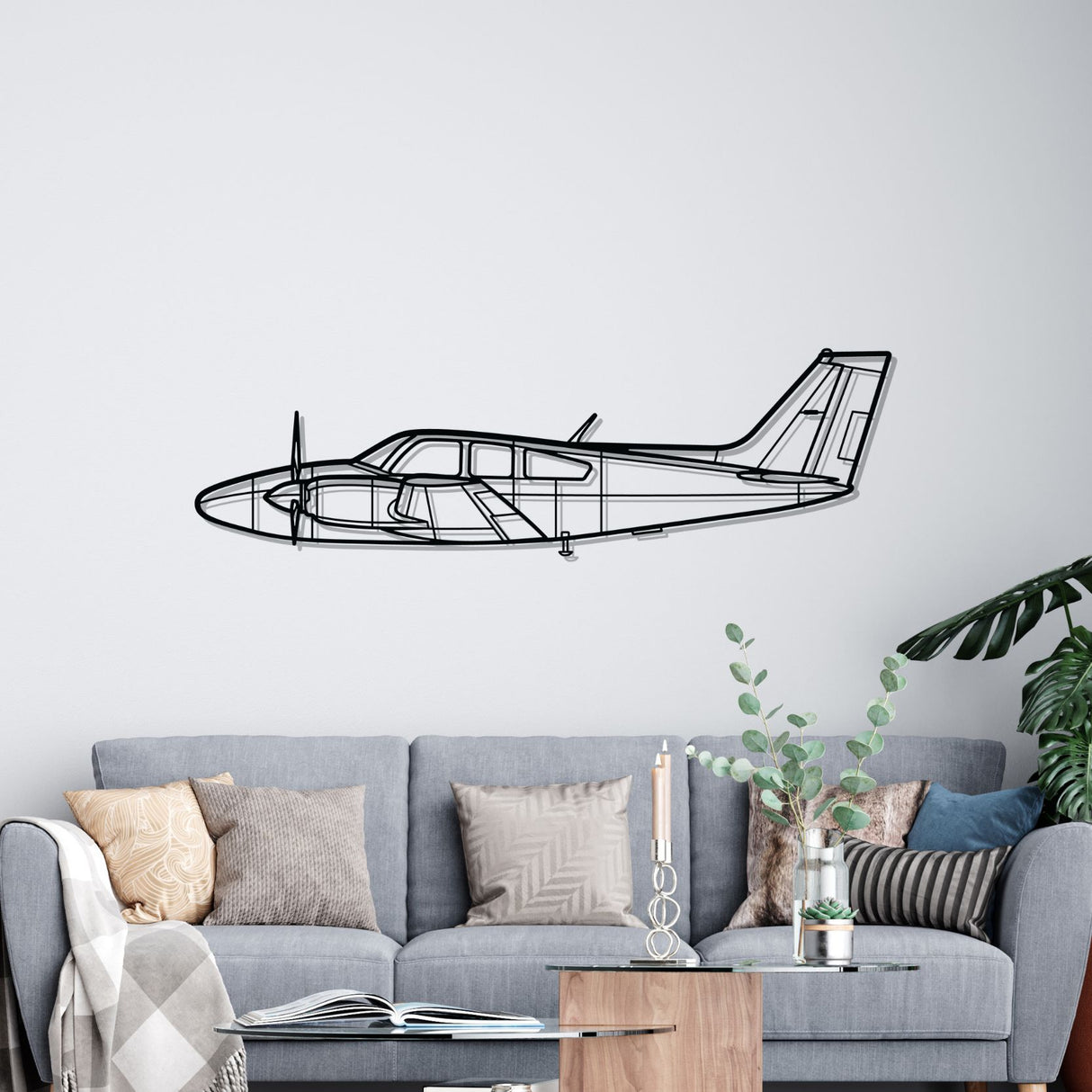 95-B55 Baron Silhouette Metal Wall Art