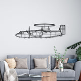 E-2D Hawkeye Silhouette Metal Wall Art