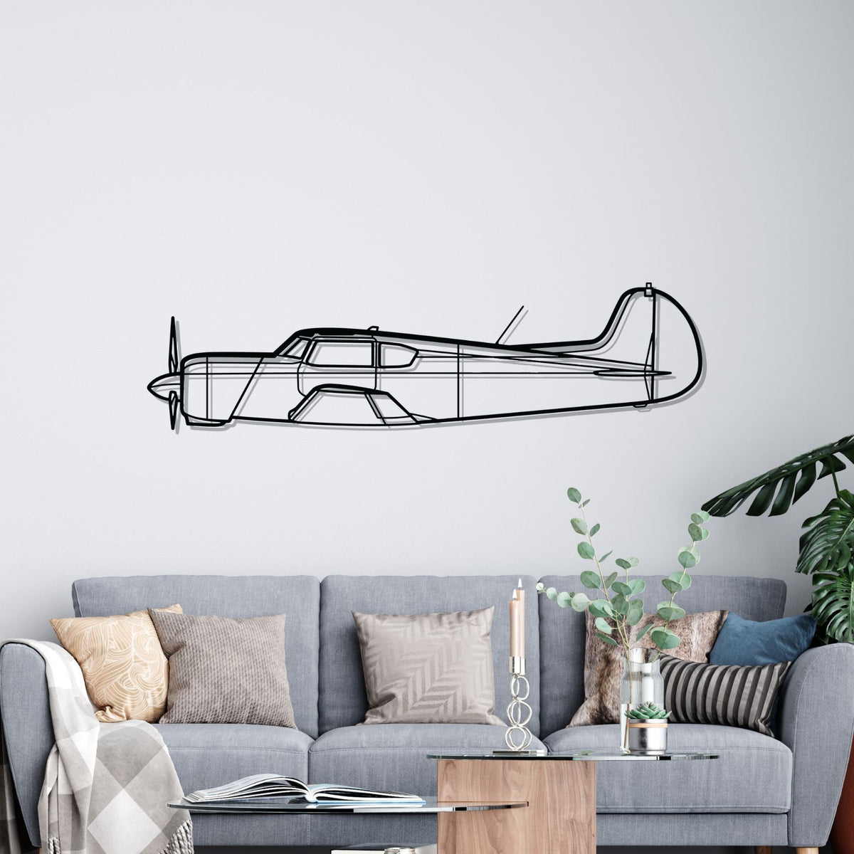 Yak-18T Silhouette Metal Wall Art