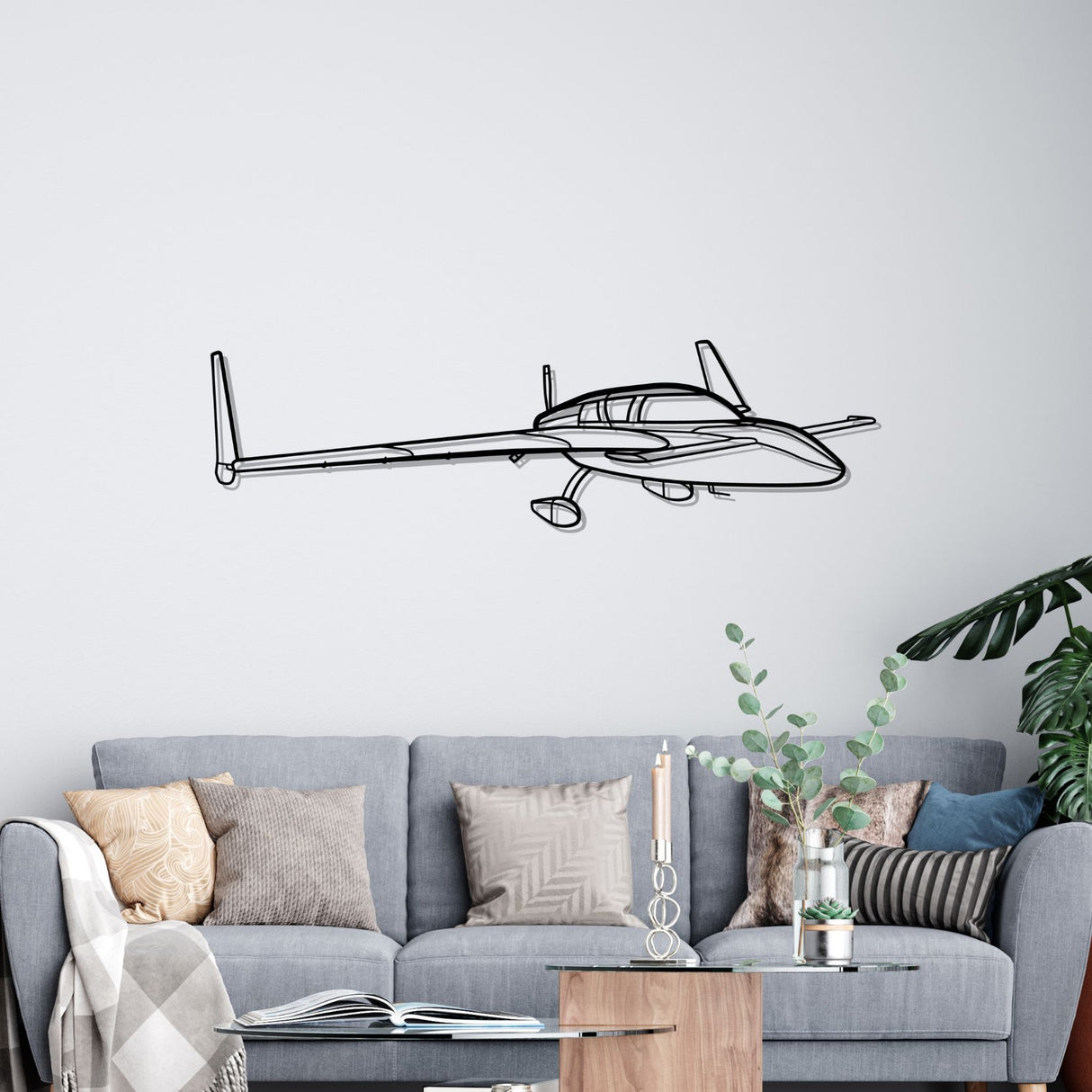 Cozy MK IV Angle Silhouette Metal Wall Art