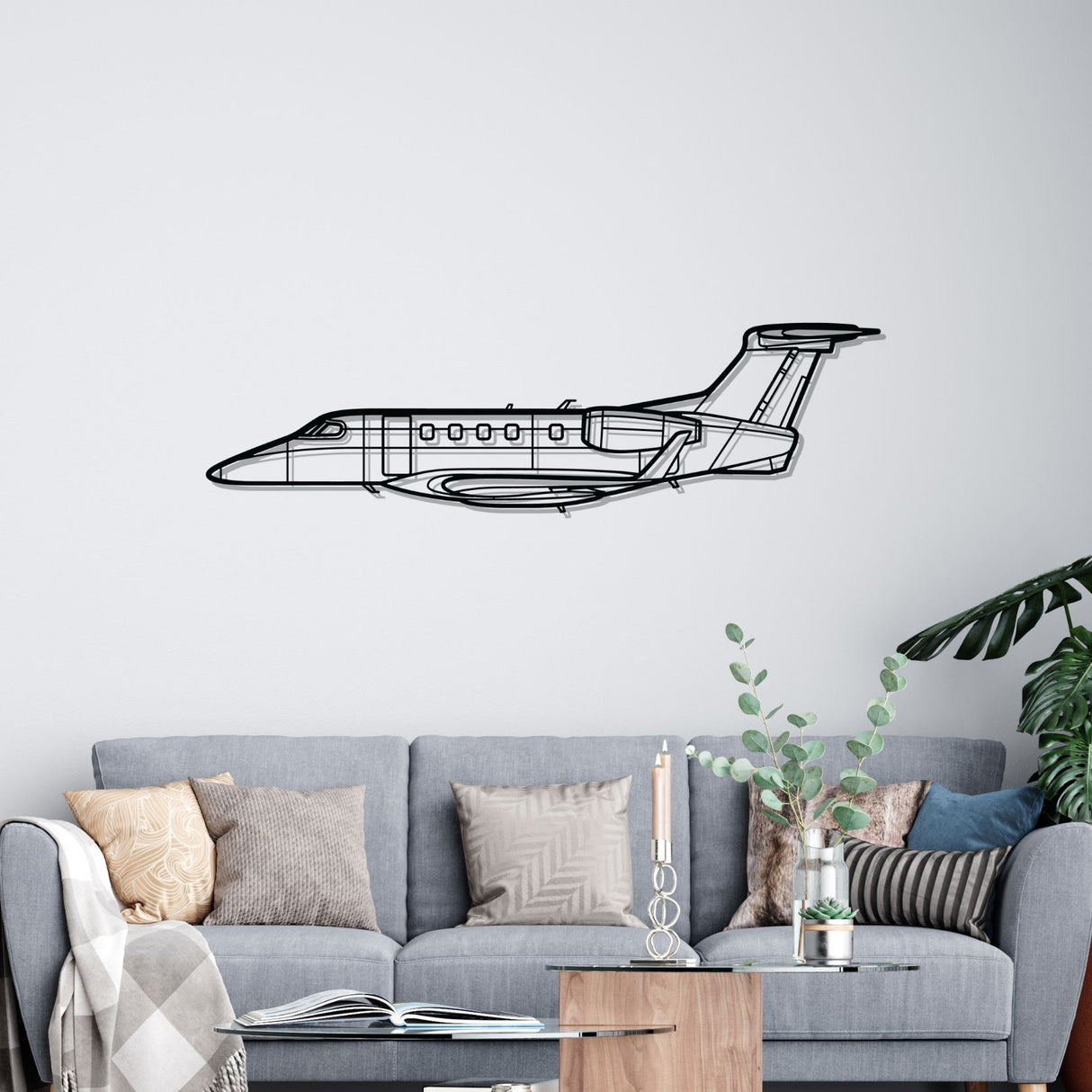 Phenom 300 Silhouette Metal Wall Art