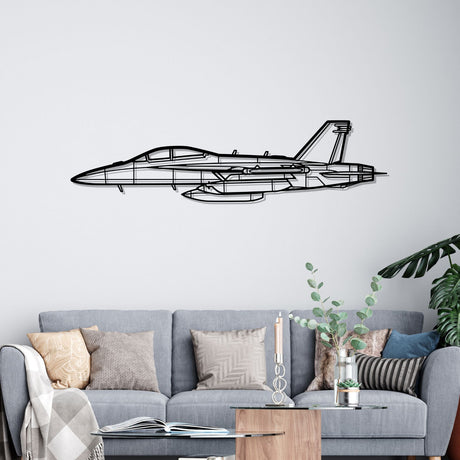 EA-18G Silhouette Metal Wall Art