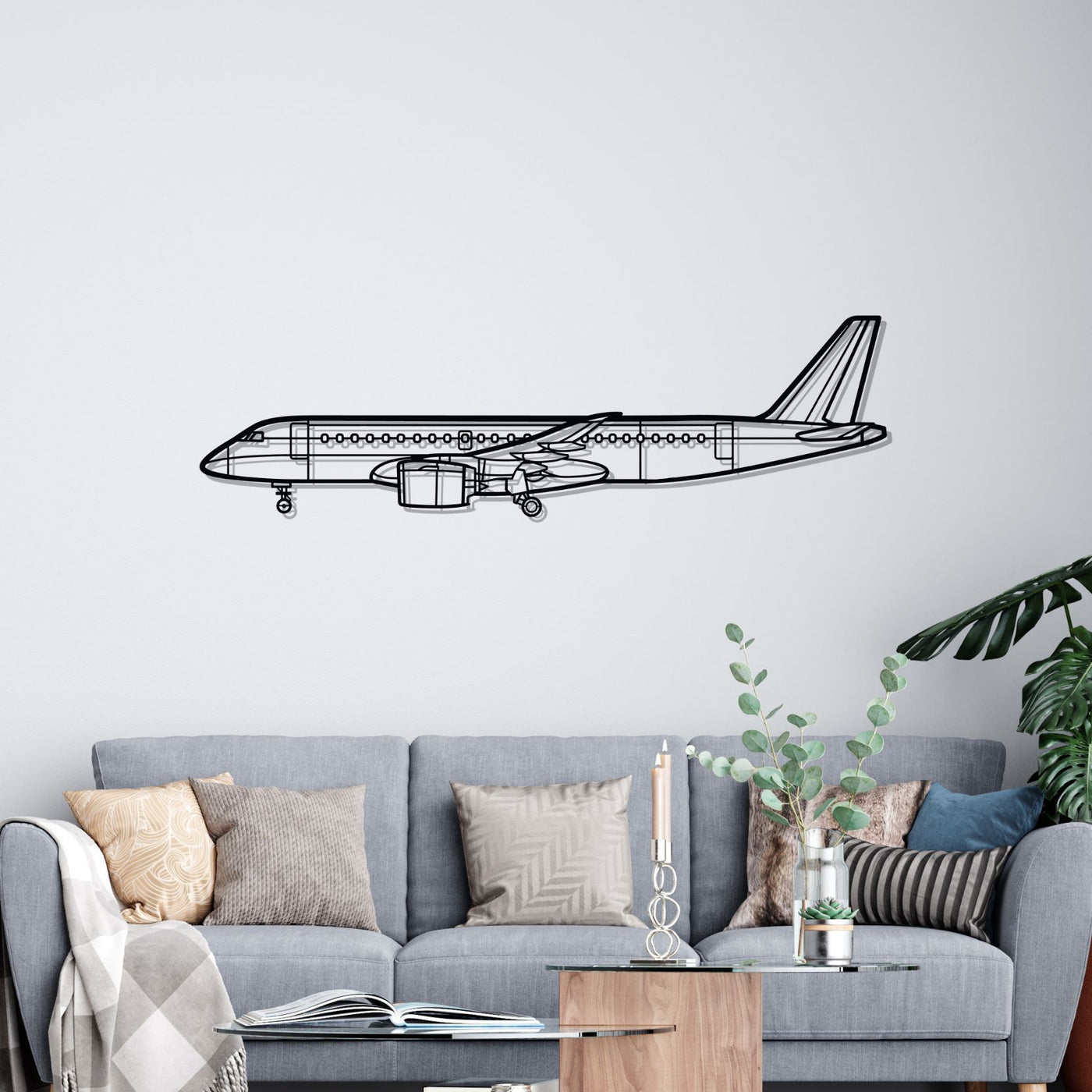 E190-E2 Silhouette Metal Wall Art