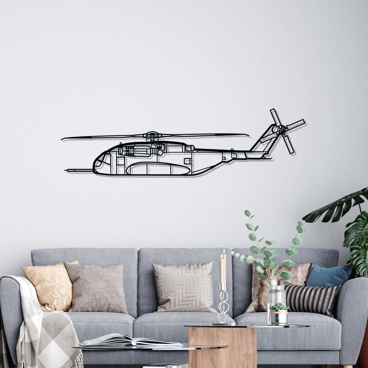 CH-53K King Stallion Silhouette Metal Wall Art