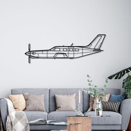 PA-46 Malibu Silhouette Metal Wall Art