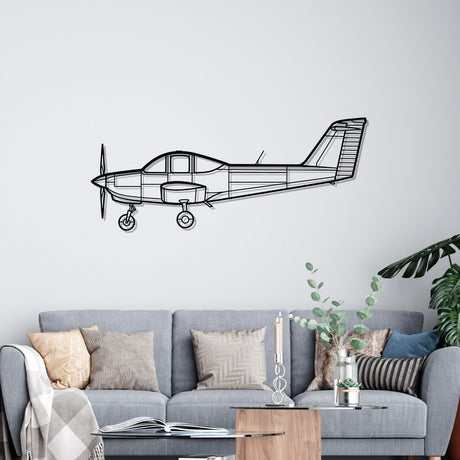 PA-38 Tomahawk Silhouette Metal Wall Art