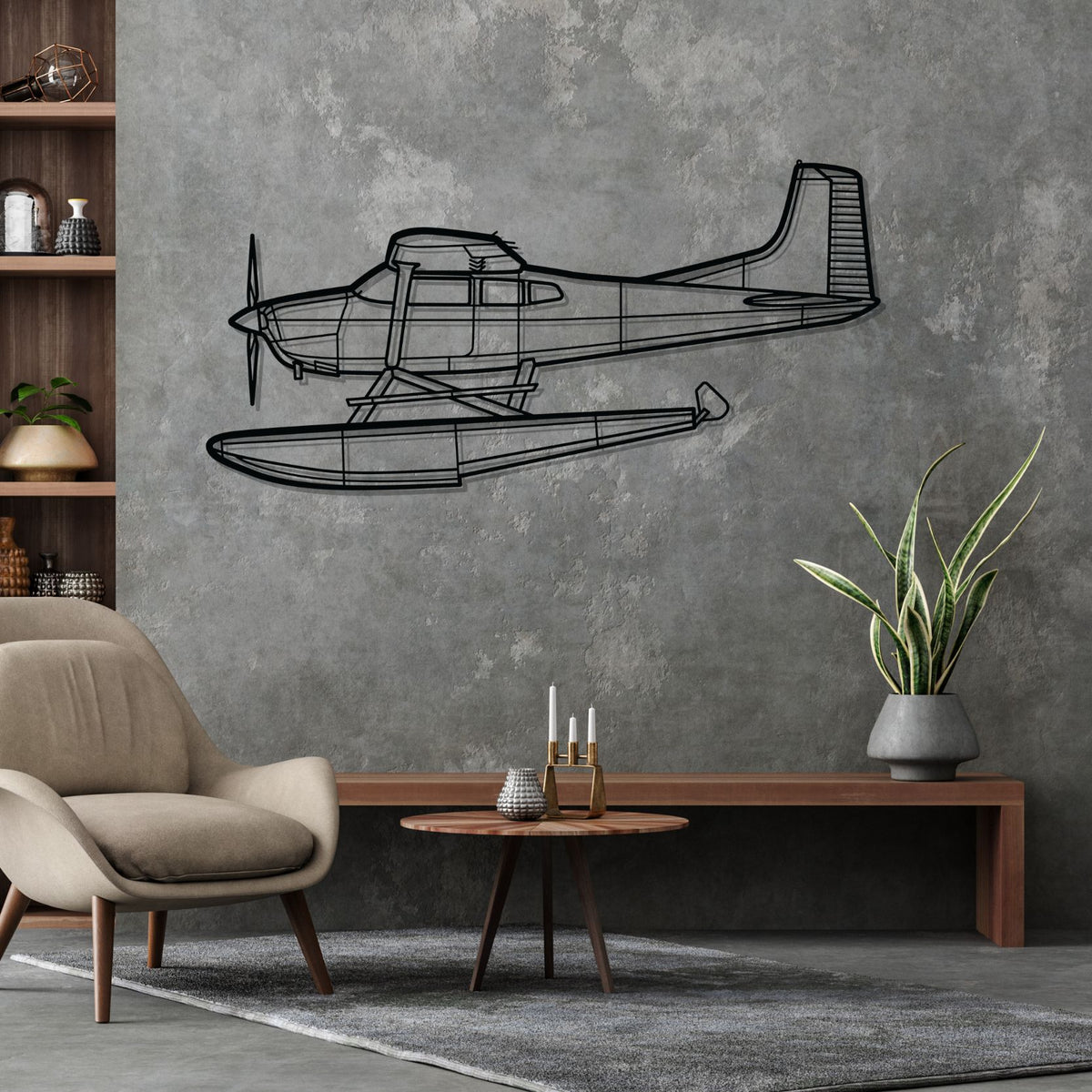 A185F Float Silhouette Metal Wall Art