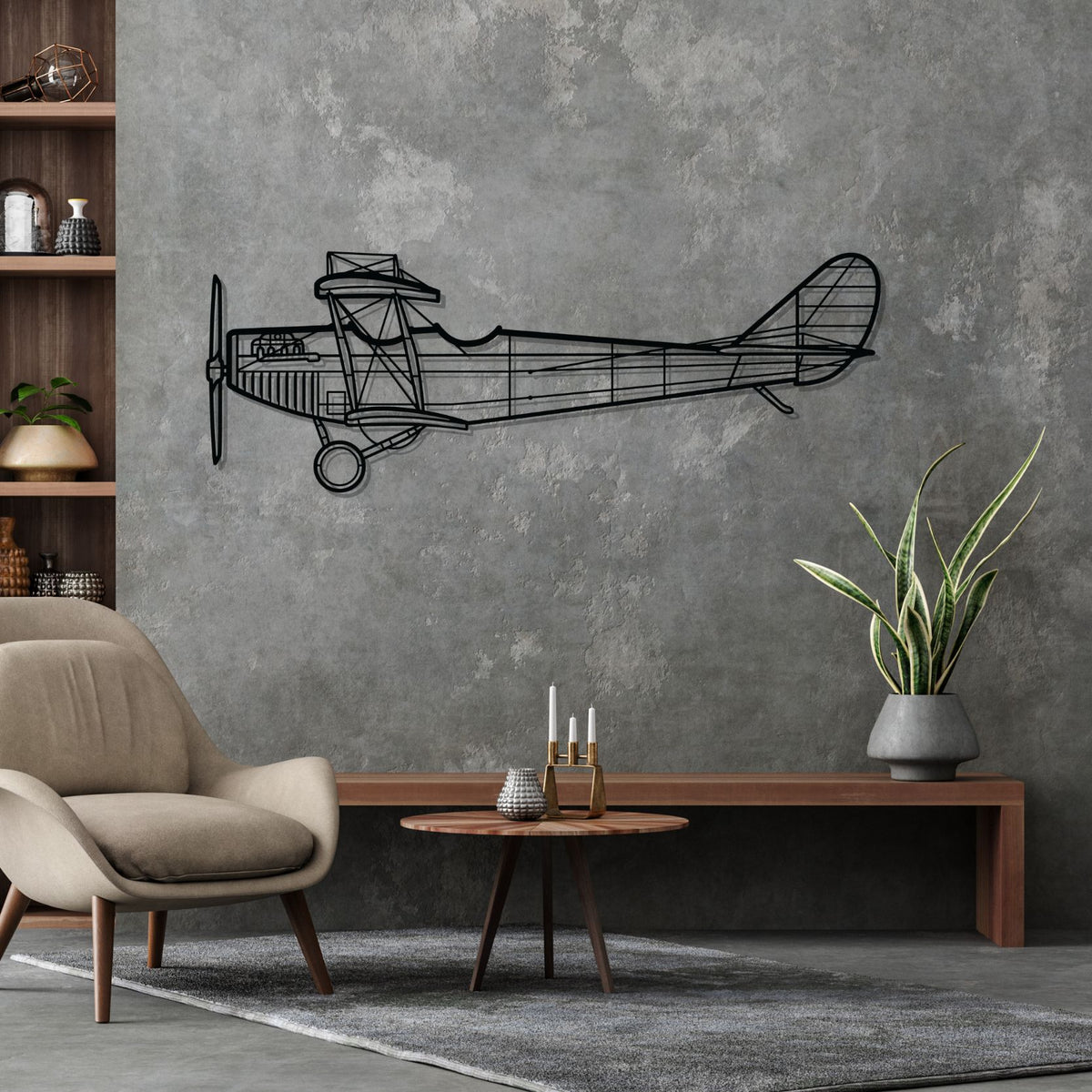 JN-4A Silhouette Metal Wall Art