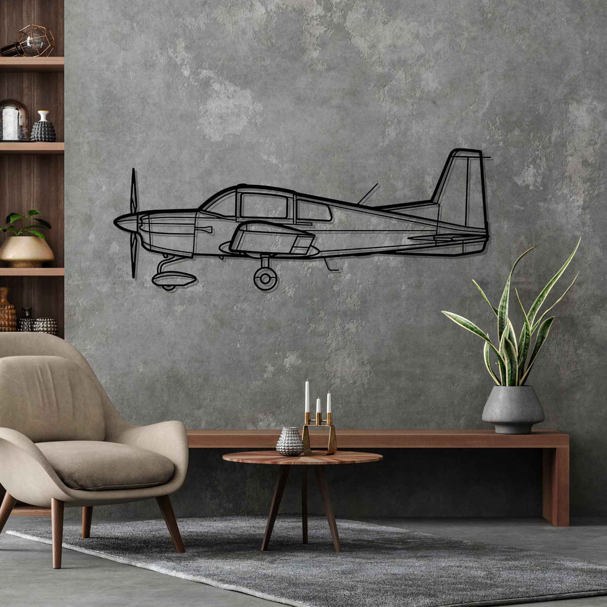 AA-5 Silhouette Metal Wall Art