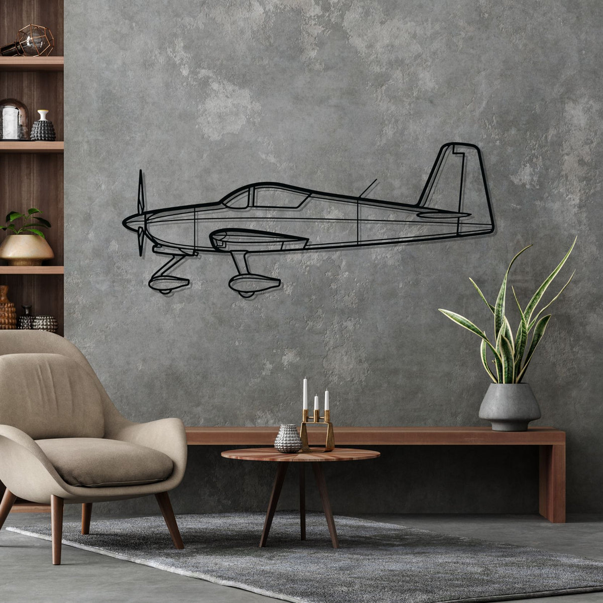 RV-7 Silhouette Metal Wall Art