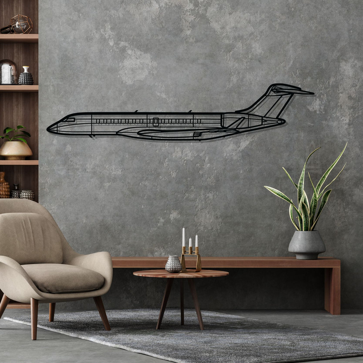 Global 7500 Silhouette Metal Wall Art