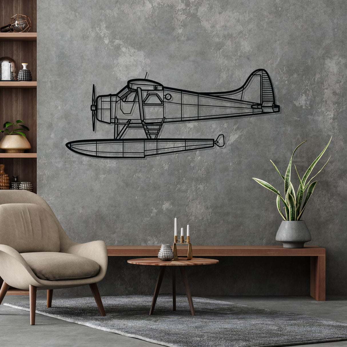 DHC-2 MK III Turbo Beaver Silhouette Metal Wall Art