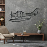 206 Turbo Stationair Silhouette Metal Wall Art