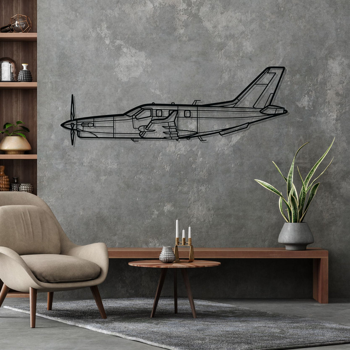TBM 960 Silhouette Metal Wall Art