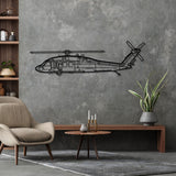 UH-60 Black Hawk Silhouette Metal Wall Art