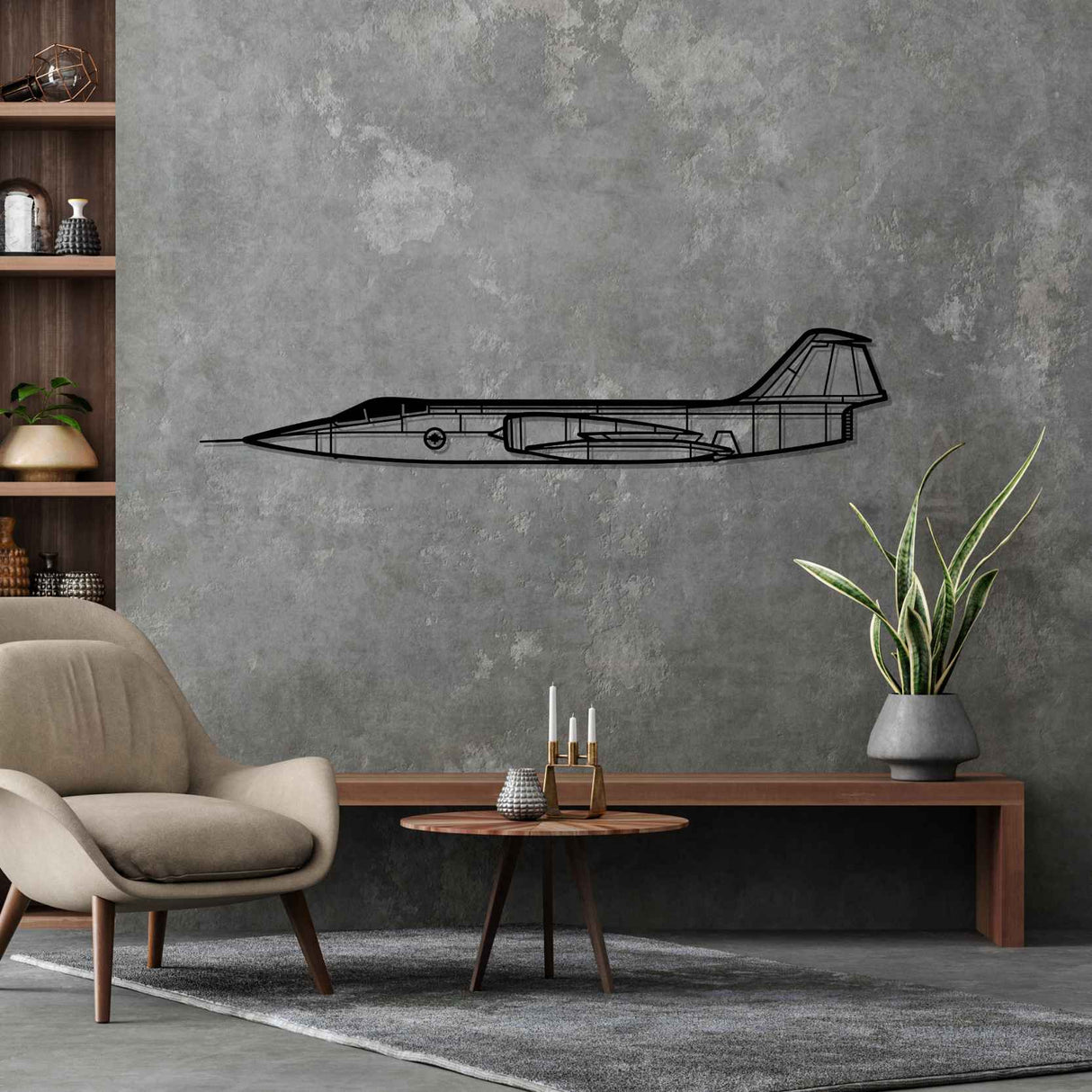 CF-104 Silhouette Metal Wall Art