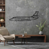 Falcon 2000 Silhouette Metal Wall Art