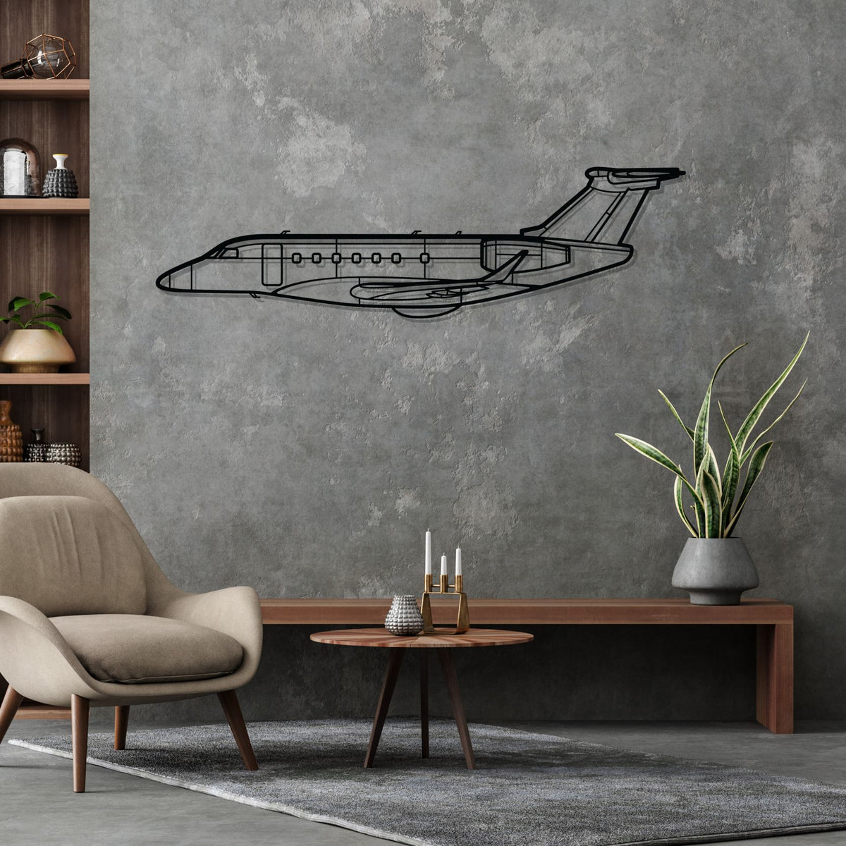 Praetor 600 Silhouette Metal Wall Art