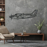 King Air C90 GTX Silhouette Metal Wall Art