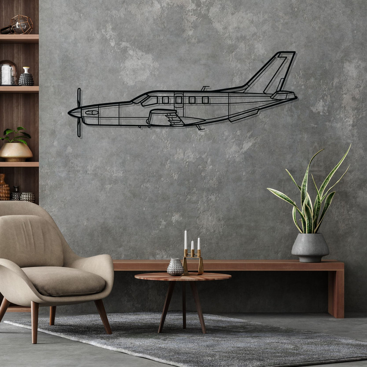 TBM 700B Silhouette Metal Wall Art