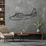 HU-16B Albatross Silhouette Metal Wall Art