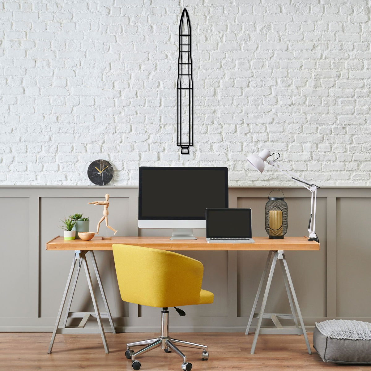 LGM-35 Sentinel Silhouette Metal Wall Art
