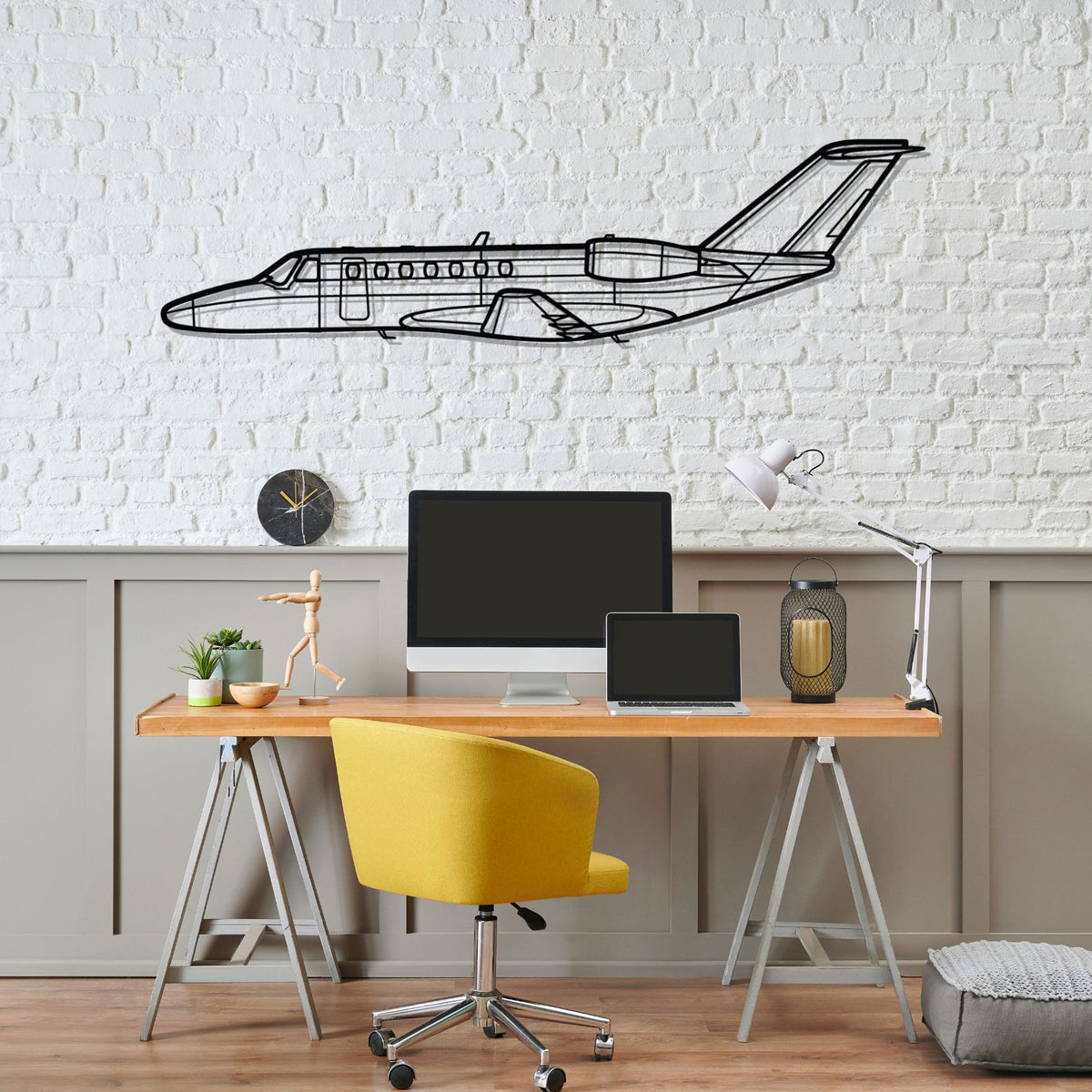 525B CJ3 Silhouette Metal Wall Art