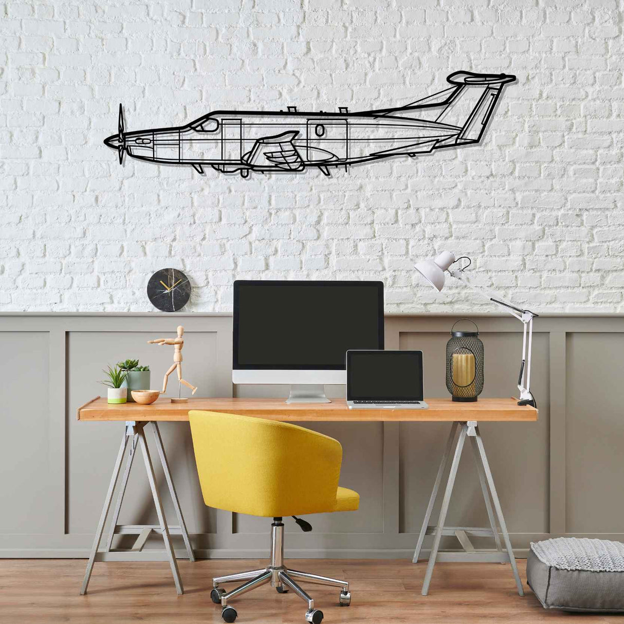 U-28A Draco Silhouette Metal Wall Art