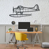 DHC-2 MK III Turbo Beaver Silhouette Metal Wall Art